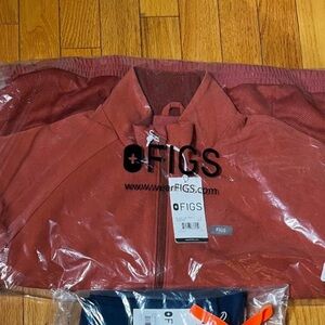 Figs Sydney Scrub Jacket - Auburn